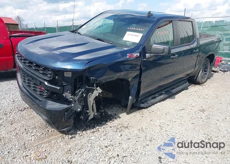 2021 Chevrolet Silverado 1500 4Wd Short Bed Custom Trail Boss z USA, uszkodzony, nr VIN 1GCPYCEF8MZ145441